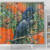 Australia Black Cockatoo  Shower Curtain - Black Cockatoo and Flowering Gum Shower Curtain