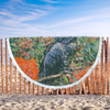 Australia Black Cockatoo  Beach Blanket - Black Cockatoo and Flowering Gum Beach Blanket