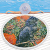 Australia Black Cockatoo  Beach Blanket - Black Cockatoo and Flowering Gum Beach Blanket