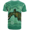 Australia Aboriginal T-shirt - Green Platypus Aboriginal Art Inspired T-shirt