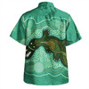 Australia Aboriginal Hawaiian Shirt - Green Platypus Aboriginal Art Inspired Hawaiian Shirt