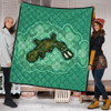 Australia Aboriginal Quilt - Green Platypus Aboriginal Art Inspired Quilt