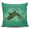 Australia Aboriginal Pillow Covers - Green Platypus Aboriginal Art Inspired Pillow Covers