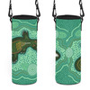 Australia Aboriginal Water Bottle Sleeve - Green Platypus Aboriginal Art Inspired Water Bottle Sleeve