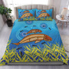 Australia Aboriginal Bedding Set - Mother And Baby Dugong Aboriginal Art Inspired Bedding Set