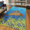 Australia Aboriginal Area Rug - Mother And Baby Dugong Aboriginal Art Inspired Area Rug