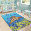 Australia Aboriginal Area Rug - Mother And Baby Dugong Aboriginal Art Inspired Area Rug