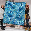 Australia Aboriginal Quilt - River With Aboriginal Dot Art Inspired Quilt