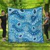 Australia Aboriginal Quilt - River With Aboriginal Dot Art Inspired Quilt