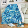 Australia Aboriginal Blanket - River With Aboriginal Dot Art Inspired Blanket