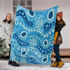 Australia Aboriginal Blanket - River With Aboriginal Dot Art Inspired Blanket