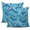 Australia Aboriginal Pillow Covers - River With Aboriginal Dot Art Inspired Pillow Covers