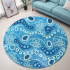 Australia Aboriginal Round Rug - River With Aboriginal Dot Art Inspired Round Rug