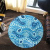 Australia Aboriginal Round Rug - River With Aboriginal Dot Art Inspired Round Rug