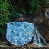 Australia Aboriginal Beach Blanket - River With Aboriginal Dot Art Inspired Beach Blanket