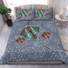 Australia Aboriginal Bedding Set - Stingray Art In Aboriginal Dot Style Inspired Bedding Set