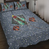 Australia Aboriginal Quilt Bed Set - Stingray Art In Aboriginal Dot Style Inspired Quilt Bed Set