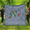 Australia Aboriginal Quilt - Stingray Art In Aboriginal Dot Style Inspired Quilt