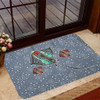 Australia Aboriginal Door Mat - Stingray Art In Aboriginal Dot Style Inspired Door Mat