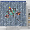Australia Aboriginal Shower Curtain - Stingray Art In Aboriginal Dot Style Inspired Shower Curtain