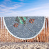 Australia Aboriginal Beach Blanket - Stingray Art In Aboriginal Dot Style Inspired Beach Blanket