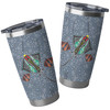 Australia Aboriginal Tumbler - Stingray Art In Aboriginal Dot Style Inspired Tumbler