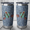 Australia Aboriginal Tumbler - Stingray Art In Aboriginal Dot Style Inspired Tumbler