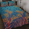 Australia Aboriginal Quilt Bed Set - Underwater Aboriginal Art Inspired Quilt Bed Set