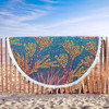 Australia Aboriginal Beach Blanket - Underwater Aboriginal Art Inspired Beach Blanket