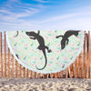 Australia Goanna Beach Blanket - Aboriginal Goanna Dot Art Colorful Inspired  Beach Blanket