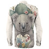 Australia Koala Long Sleeve Shirts -  Koala Holding A Heart Adorned With Flowers Long Sleeve Shirts