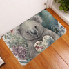 Australia Koala Door Mat -  Koala Holding A Heart Adorned With Flowers Door Mat