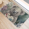 Australia Koala Door Mat -  Koala Holding A Heart Adorned With Flowers Door Mat