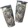 Australia Koala Tumbler -  Koala Holding A Heart Adorned With Flowers Tumbler