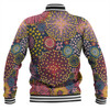 Australia Blooming Bright Flowers Baseball Jacket - Blooming Bright Flowers Meadow Seamless Art Inspired Baseball Jacket