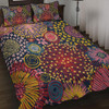 Australia Blooming Bright Flowers Quilt Bed Set - Blooming Bright Flowers Meadow Seamless Art Inspired Quilt Bed Set
