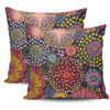 Australia Blooming Bright Flowers Pillow Covers - Blooming Bright Flowers Meadow Seamless Art Inspired Pillow Covers