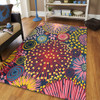 Australia Blooming Bright Flowers Area Rug - Blooming Bright Flowers Meadow Seamless Art Inspired Area Rug