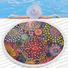 Australia Blooming Bright Flowers Beach Blanket - Blooming Bright Flowers Meadow Seamless Art Inspired Beach Blanket
