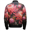 Australia Waratah Bomber Jacket - Waratah Oil Painting Abstract Ver1 Bomber Jacket