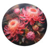 Australia Waratah Round Rug - Waratah Oil Painting Abstract Ver1 Round Rug