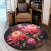 Australia Waratah Round Rug - Waratah Oil Painting Abstract Ver1 Round Rug