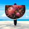 Australia Waratah Beach Blanket - Waratah Oil Painting Abstract Ver1 Beach Blanket