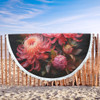 Australia Waratah Beach Blanket - Waratah Oil Painting Abstract Ver1 Beach Blanket