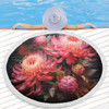 Australia Waratah Beach Blanket - Waratah Oil Painting Abstract Ver1 Beach Blanket