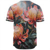 Australia Waratah Baseball Shirt - Waratah Oil Painting Abstract Ver2 Baseball Shirt