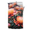 Australia Waratah Bedding Set - Waratah Oil Painting Abstract Ver2 Bedding Set