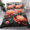 Australia Waratah Bedding Set - Waratah Oil Painting Abstract Ver2 Bedding Set