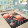 Australia Waratah Area Rug - Waratah Oil Painting Abstract Ver2 Area Rug