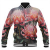 Australia Waratah Baseball Jacket - Waratah Oil Painting Abstract Ver3 Baseball Jacket